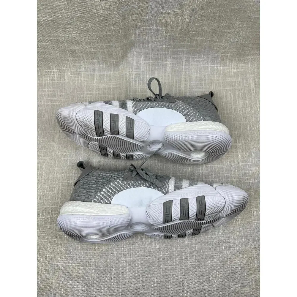 Adidas Gray and White Men's Knit Sneakers‎ Size 11.5